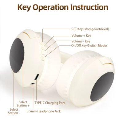 3-in-1 Wireless Bluetooth Headset with FM Radio