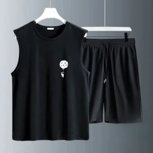 Breathable Performance Activewear: Men’s Short Sleeve T-Shirt & Training Shorts Set