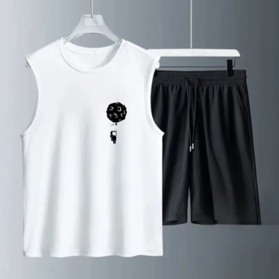 Breathable Performance Activewear: Men’s Short Sleeve T-Shirt & Training Shorts Set