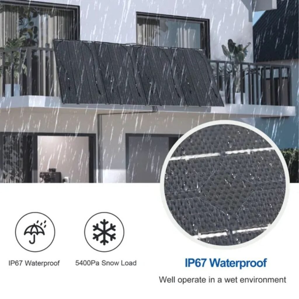 High-Efficiency 100W Monocrystalline Flexible Solar Panel (ETFE Waterproof)