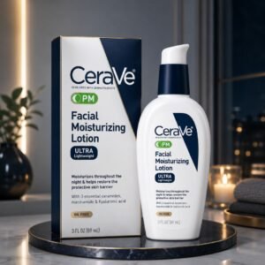 Ultra-Lightweight PM Facial Moisturizing Lotion by CeraVe – Deep Overnight Hydration