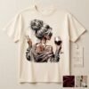 Just Breathe" Wine Girl Heat Transfer Sticker | Easy DIY Clothing Decal