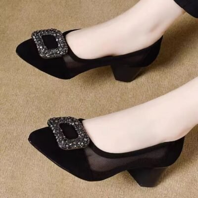 block heel pumps