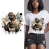 Just Breathe" Wine Girl Heat Transfer Sticker | Easy DIY Clothing Decal