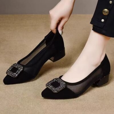 block heel pumps