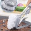 Soap Dispensing Dish Brush – Kitchen Scrub with 4 Heads