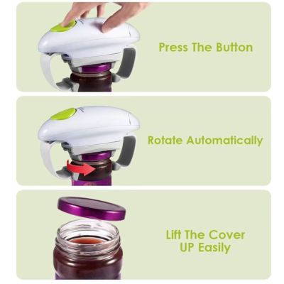 Electric Automatic Jar Opener – One Touch Kitchen Gadget